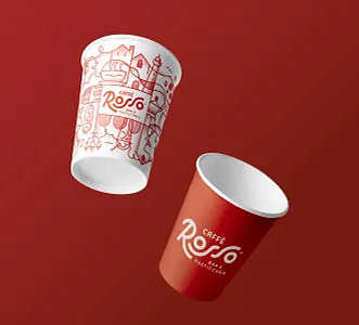 Copos personalizados vermelhos