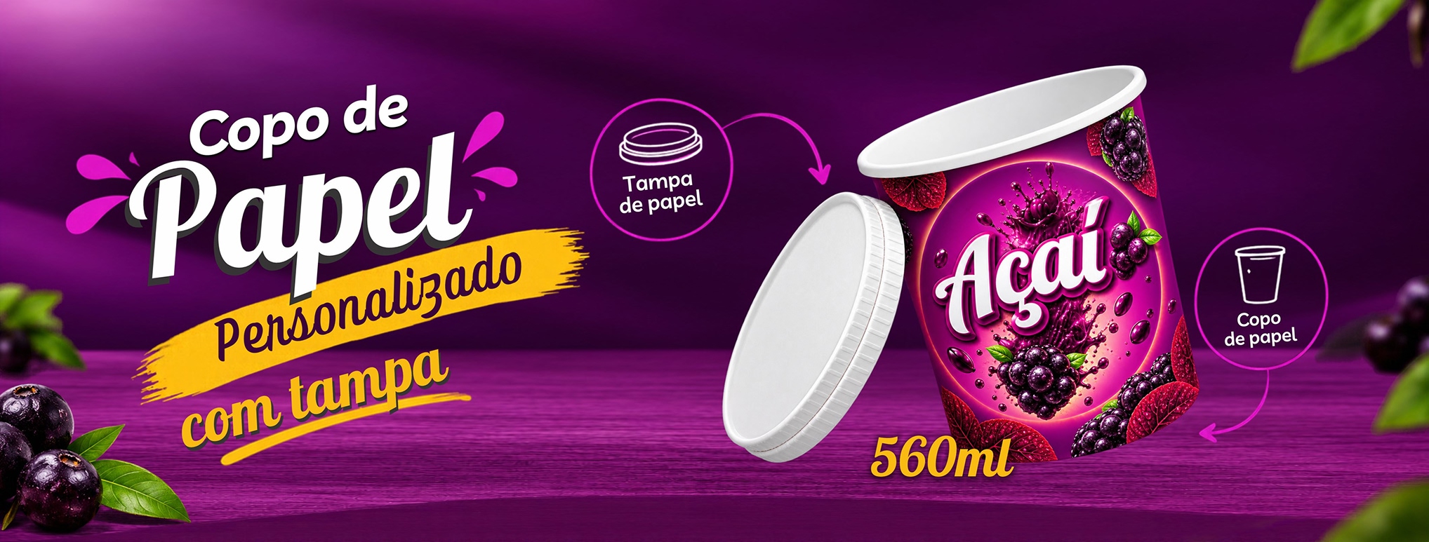 Banner 560ml com Tampa